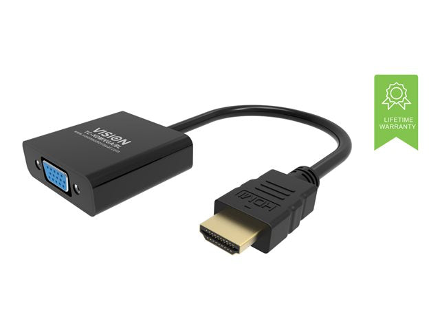VISION Professional installation-grade HDMI to VGA adaptor - LIFETIME WARRANTY